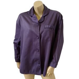 VICTORIAS SECRET Womens Size Small Vintage Purple Button Front PJ Sleep Shirt